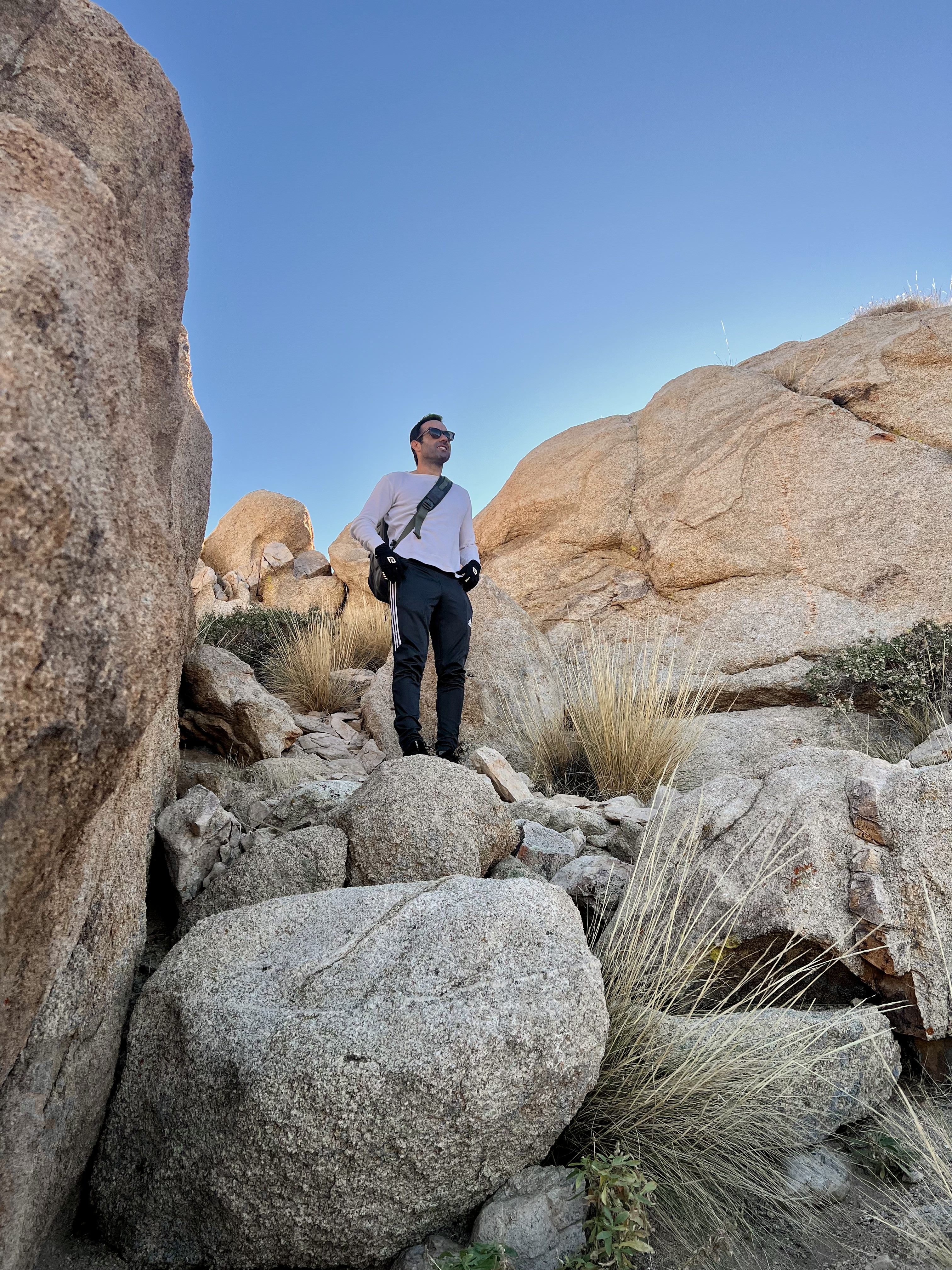 Marcus hiking in the desert